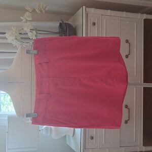 NWT‎ Nike Womens Neon Pink Golf Skirt/Skort Zip Front Attached Shorts Size 4